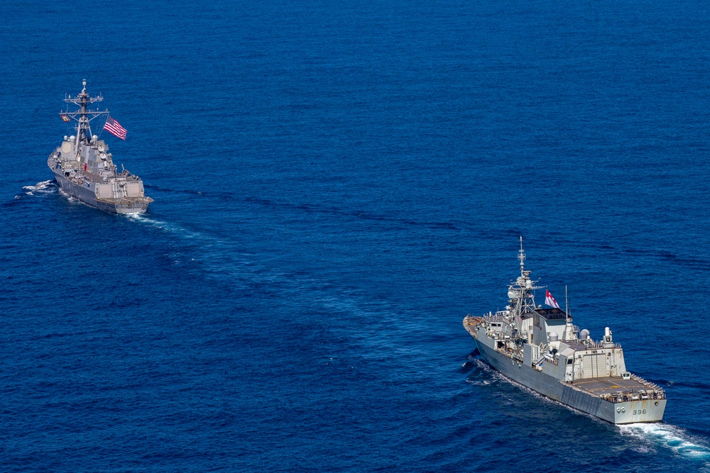 USS Ralph Johnson and HMCS Montreal conduct Bilateral Operations in the East China Sea