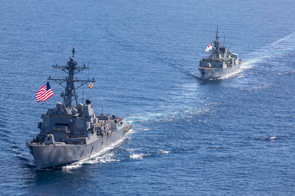 USS Ralph Johnson and HMCS Montreal conduct Bilateral Operations in the East China Sea