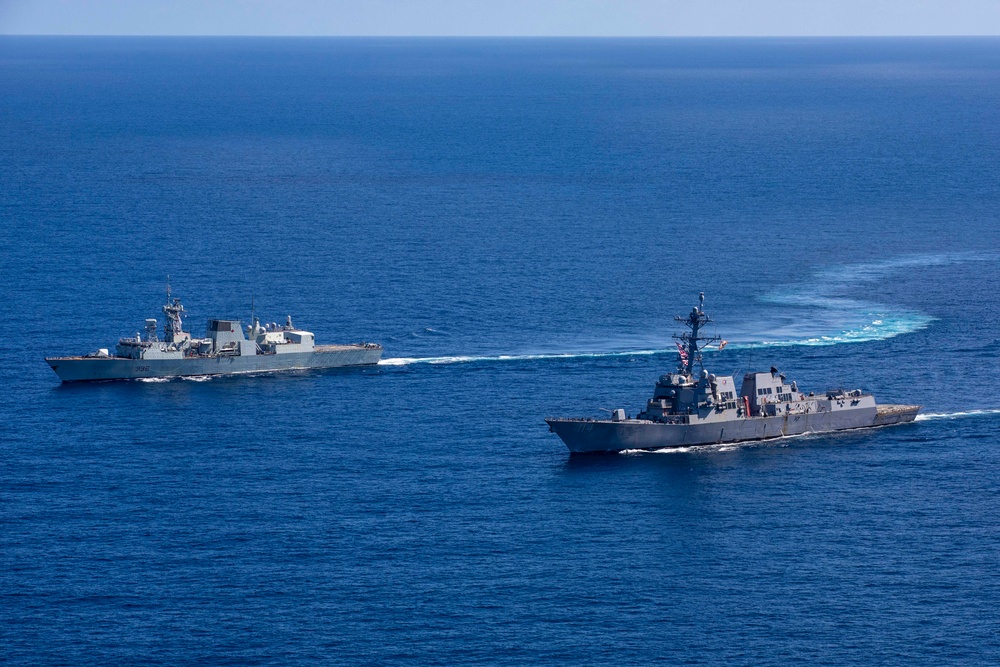 USS Ralph Johnson and HMCS Montreal conduct Bilateral Operations in the East China Sea