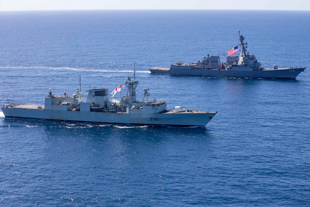 USS Ralph Johnson and HMCS Montreal conduct Bilateral Operations in the East China Sea