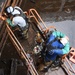 Maintainers drain Old Hickory Lock for inspection and repairs