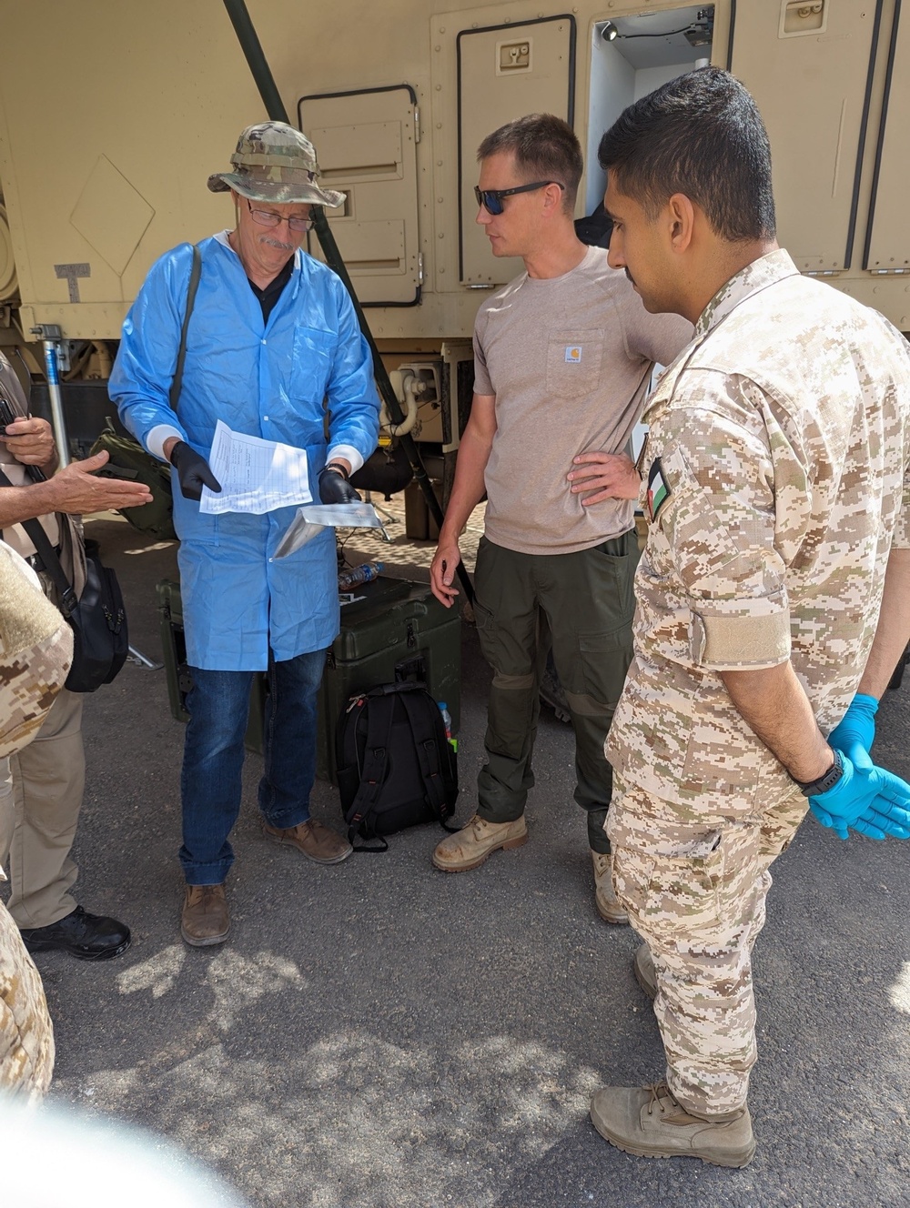 US Army civilian scientists train with Jordanian troops during Exercise Eager Lion in Jordan