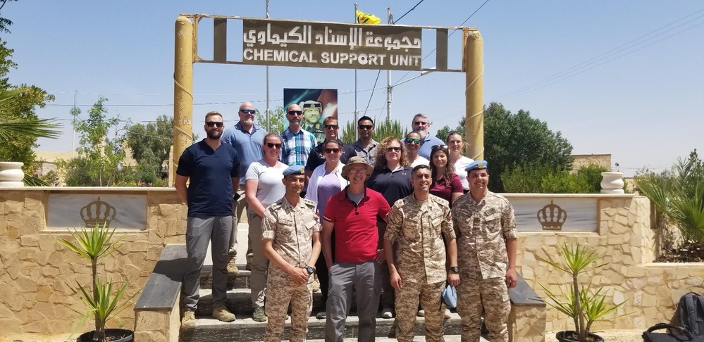 US Army civilian scientists train with Jordanian troops during Exercise Eager Lion in Jordan