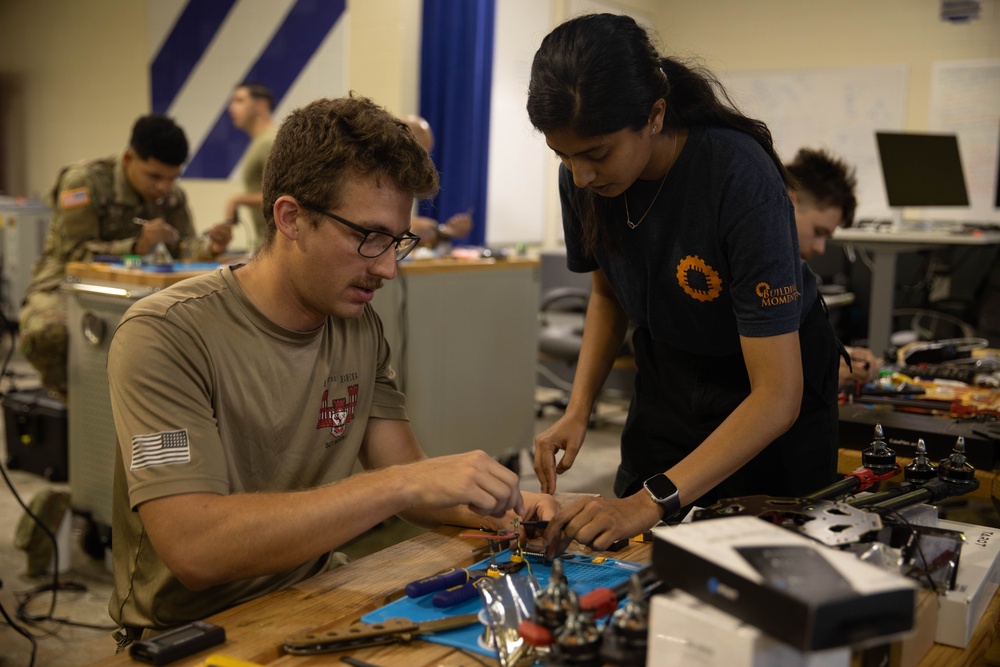 Dogface Soldiers participate in drone construction course