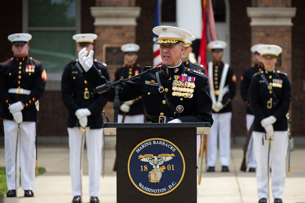 Gen. Smith attends the Marine Barracks Washington Change of Command