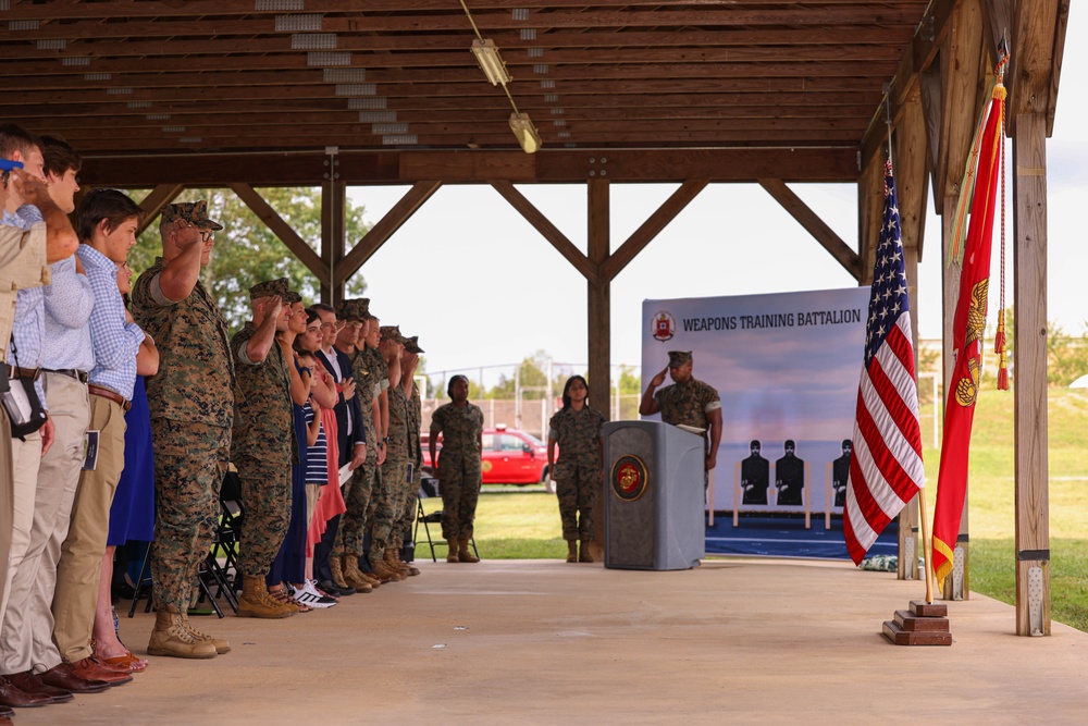 Weapons Training Battalion Change of Command ceremony