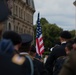 U.S. service members stand at attention