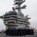 Nimitz Sailors Muster On The Flight Deck