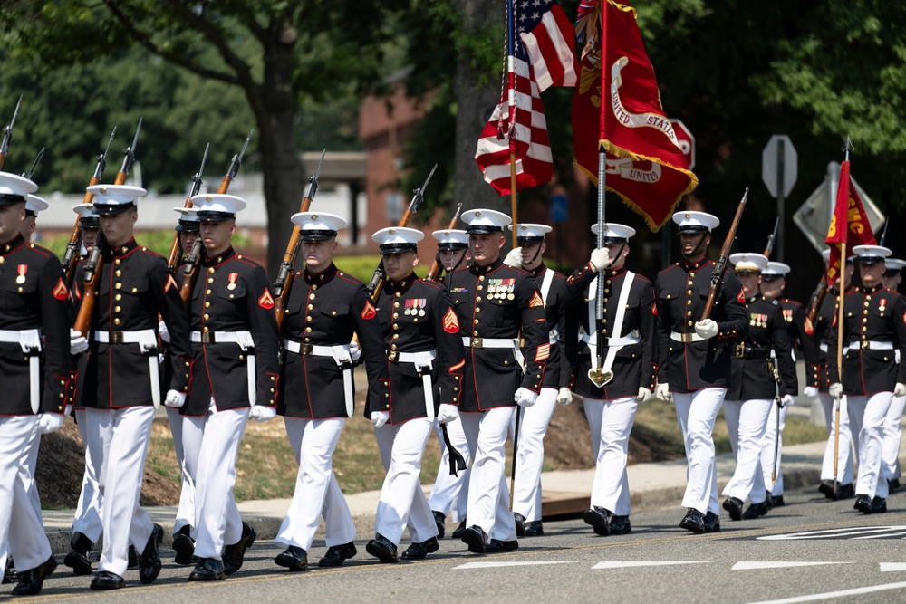 Military Funeral Honors with Funeral Escort are Conducted for Retired 29th Commandant of the Marine Corps Gen. Alfred Gray, Jr.