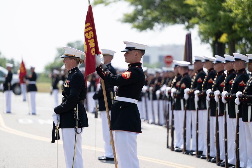 Military Funeral Honors with Funeral Escort are Conducted for Retired 29th Commandant of the Marine Corps Gen. Alfred Gray, Jr.