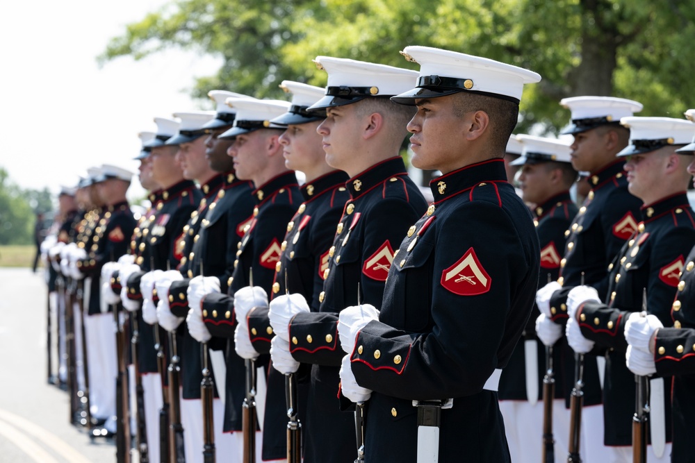 Military Funeral Honors with Funeral Escort are Conducted for Retired 29th Commandant of the Marine Corps Gen. Alfred Gray, Jr.