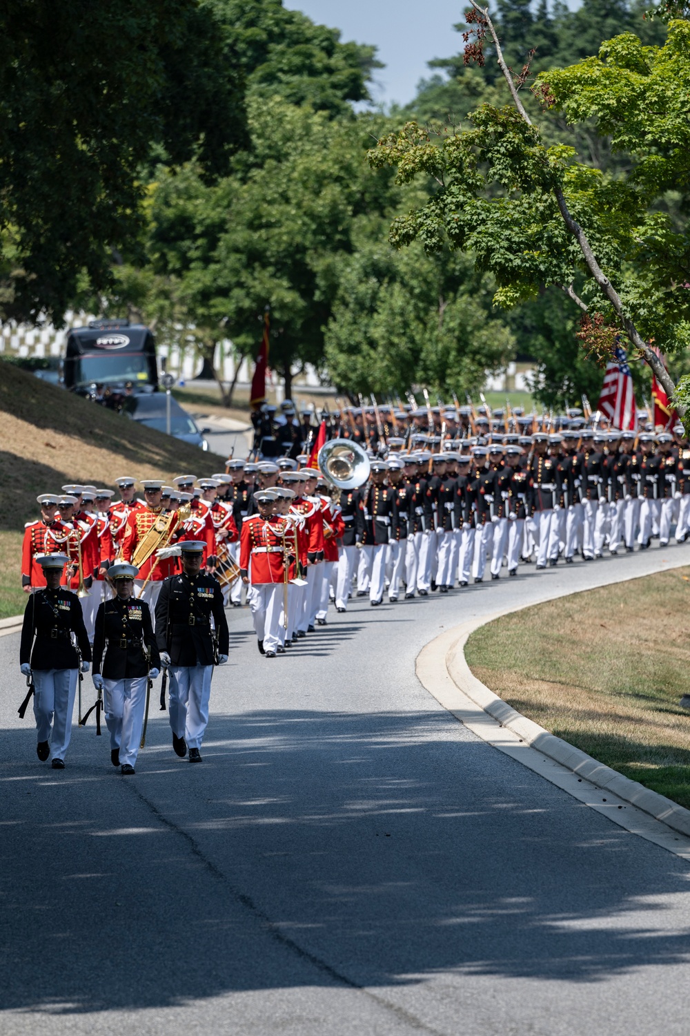 Military Funeral Honors with Funeral Escort are Conducted for Retired 29th Commandant of the Marine Corps Gen. Alfred Gray, Jr.