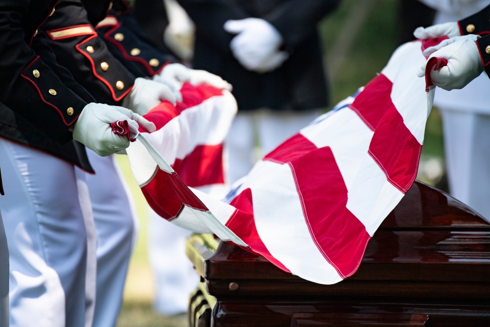 Military Funeral Honors with Funeral Escort are Conducted for Retired 29th Commandant of the Marine Corps Gen. Alfred Gray, Jr.