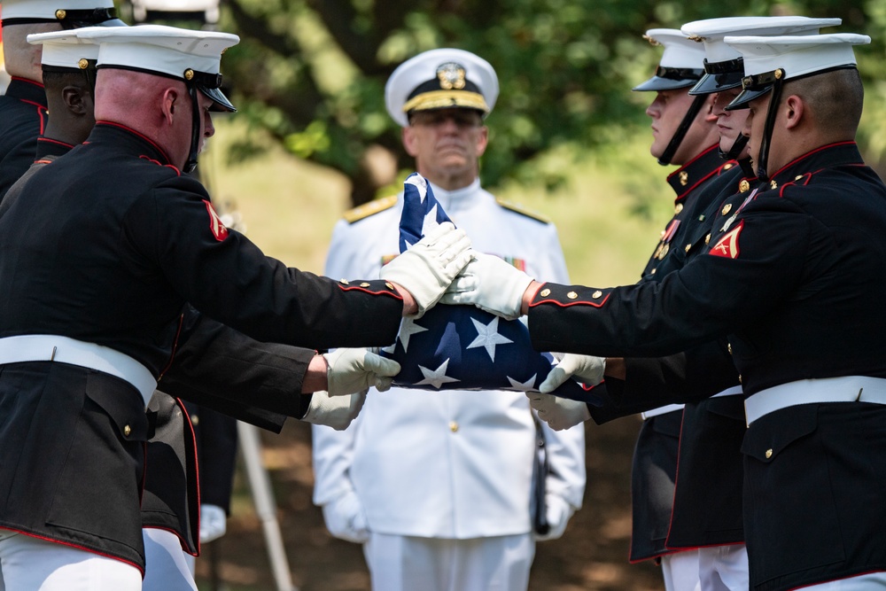 Military Funeral Honors with Funeral Escort are Conducted for Retired 29th Commandant of the Marine Corps Gen. Alfred Gray, Jr.