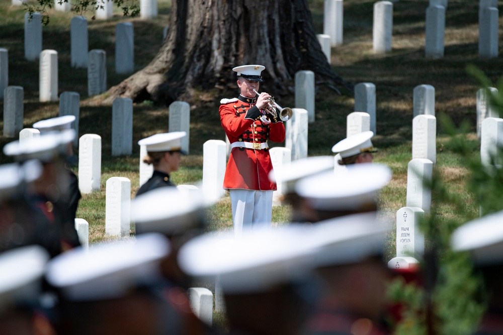 Military Funeral Honors with Funeral Escort are Conducted for Retired 29th Commandant of the Marine Corps Gen. Alfred Gray, Jr.