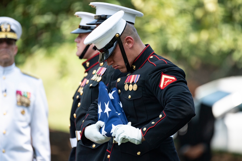 Military Funeral Honors with Funeral Escort are Conducted for Retired 29th Commandant of the Marine Corps Gen. Alfred Gray, Jr.