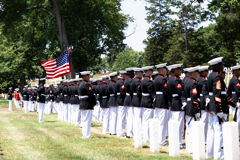 Military Funeral Honors with Funeral Escort are Conducted for Retired 29th Commandant of the Marine Corps Gen. Alfred Gray, Jr.