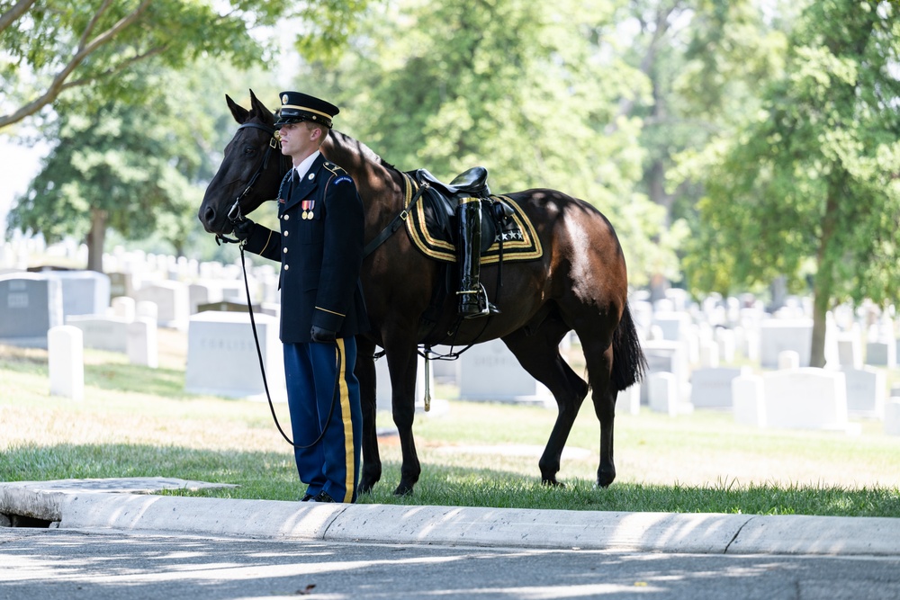 Military Funeral Honors with Funeral Escort are Conducted for Retired 29th Commandant of the Marine Corps Gen. Alfred Gray, Jr.