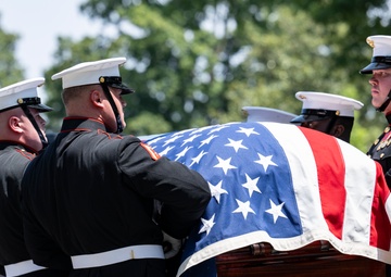 Military Funeral Honors with Funeral Escort are Conducted for Retired 29th Commandant of the Marine Corps Gen. Alfred Gray, Jr.