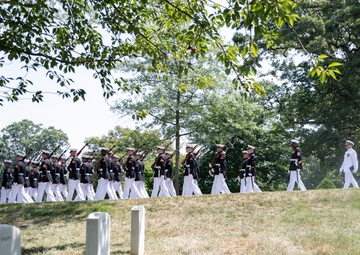 Military Funeral Honors with Funeral Escort are Conducted for Retired 29th Commandant of the Marine Corps Gen. Alfred Gray, Jr.