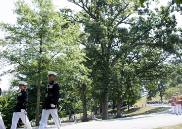 Military Funeral Honors with Funeral Escort are Conducted for Retired 29th Commandant of the Marine Corps Gen. Alfred Gray, Jr.