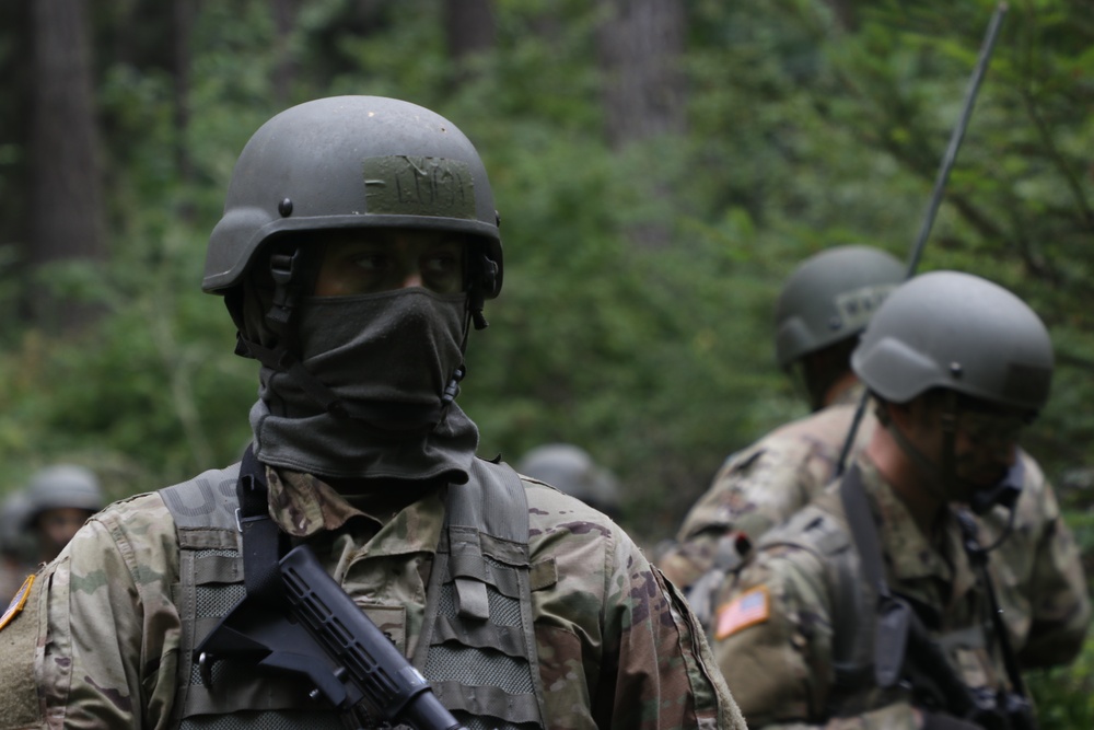 Officer candidates assault a mock city