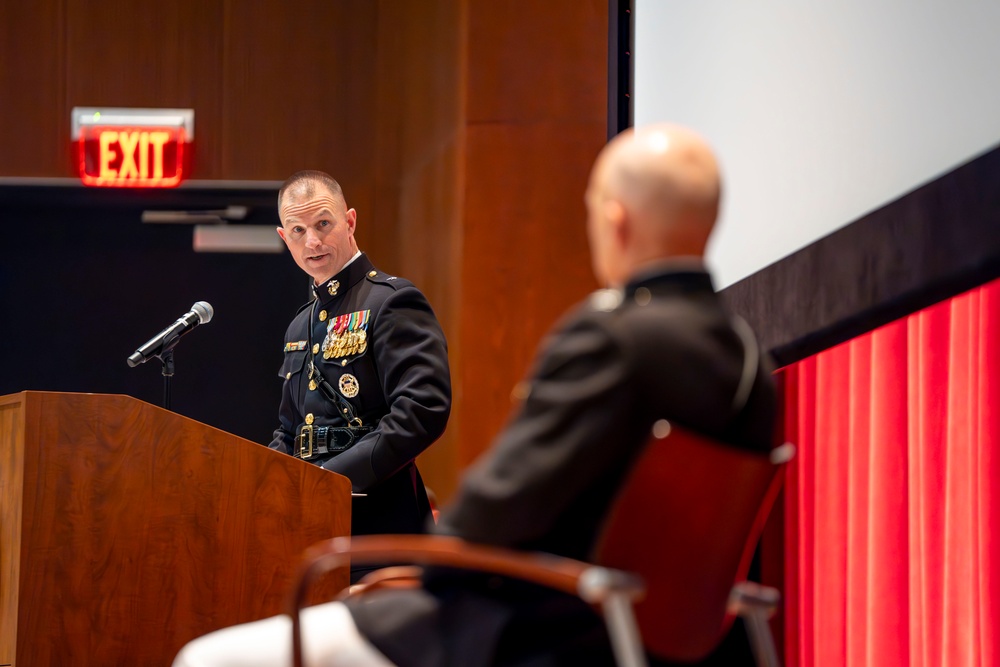 Marine Corps Warfighting Laboratory's Wargaming Division Director Retires from the U.S. Marine Corps