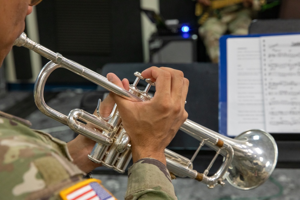 1st Cavalry Division Band rehearses for upcoming mission