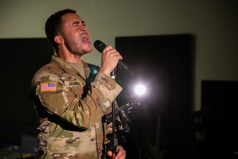 1st Cavalry Division Band rehearses for upcoming performance