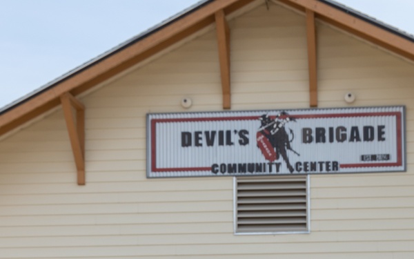 Devil's Brigade Community Center Sign Unveiling