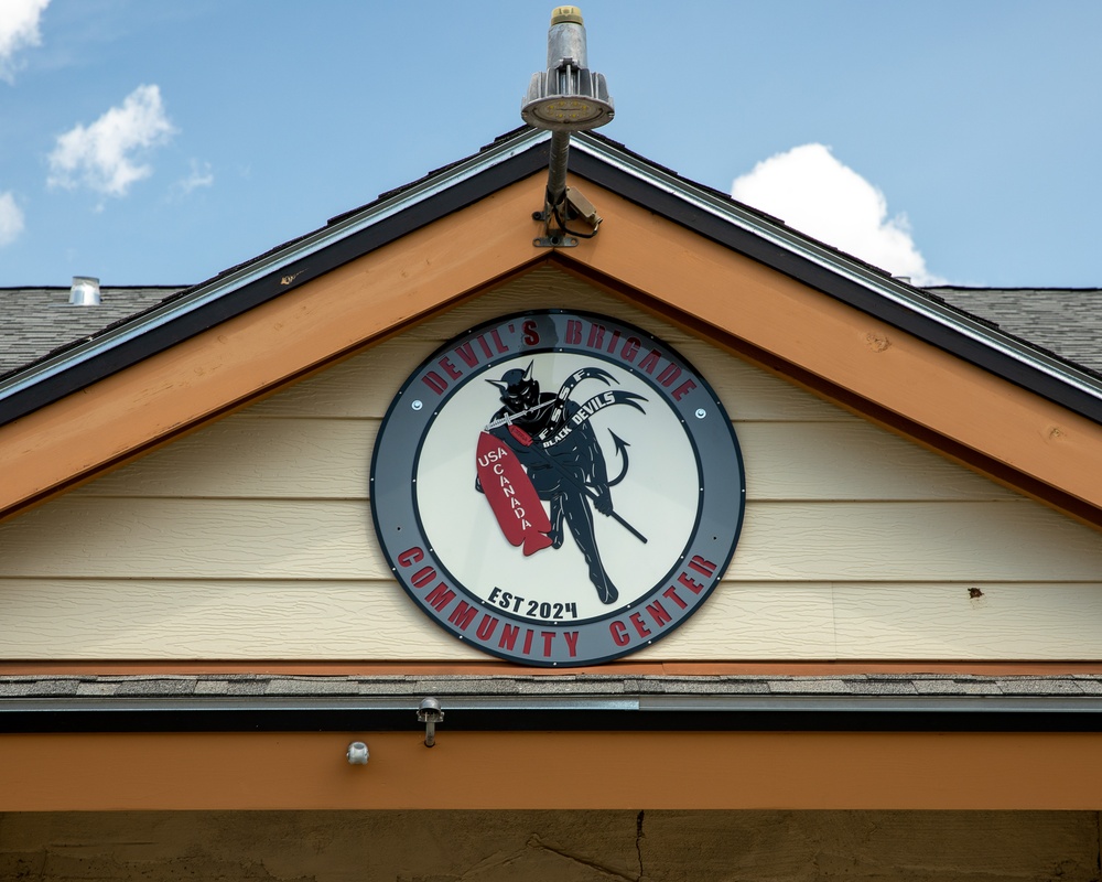 Devil's Brigade Community Center Sign Unveiling