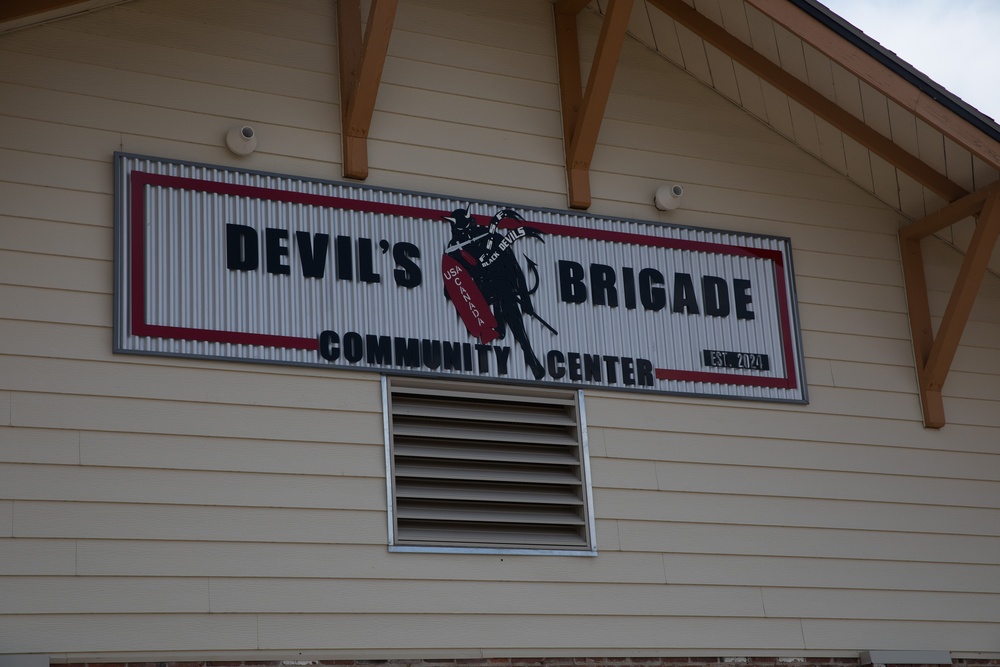 Devil's Brigade Community Center Sign Unveiling