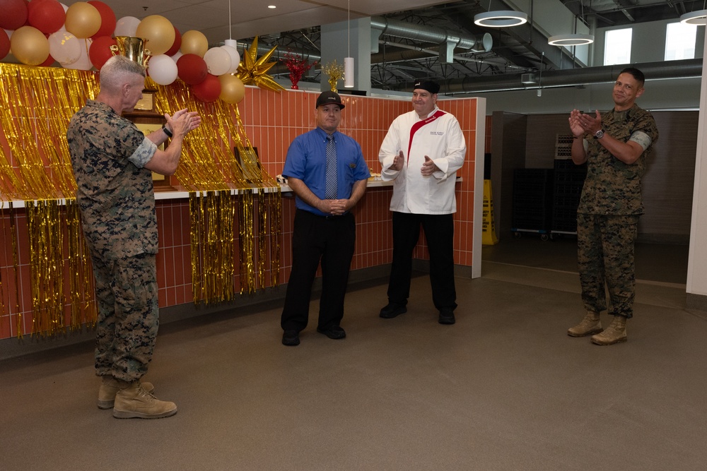 Commandant and Sergeant Major of the Marine Corps award MCAS Yuma Mess Hall