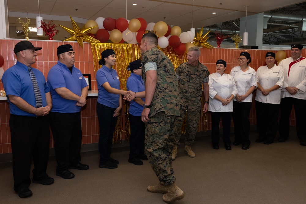 Commandant and Sergeant Major of the Marine Corps award MCAS Yuma Mess Hall