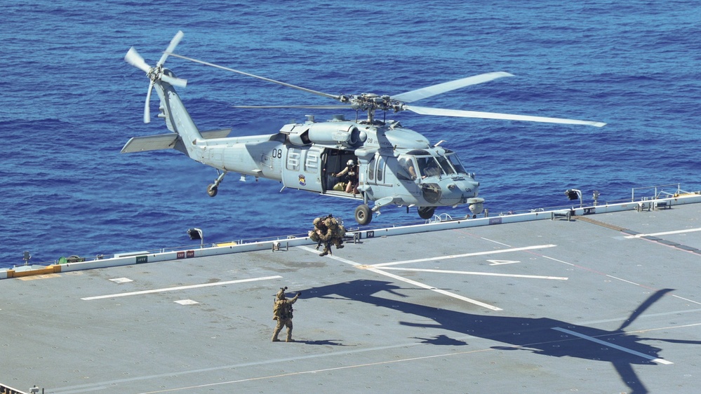 Scout Snipers provide coverage for VBSS exercise