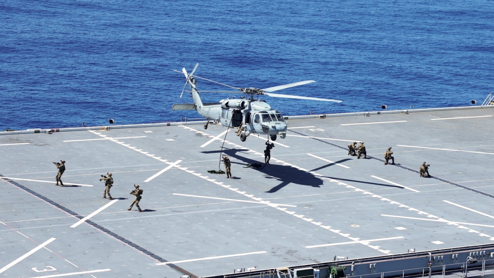 Scout Snipers provide coverage for VBSS exercise