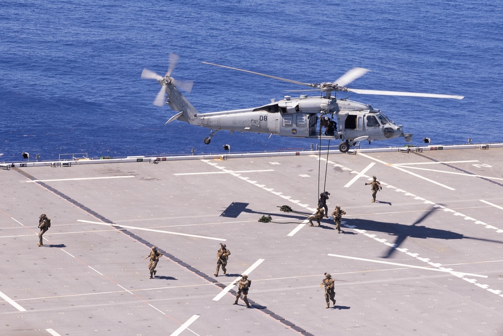 Scout Snipers provide coverage for VBSS exercise