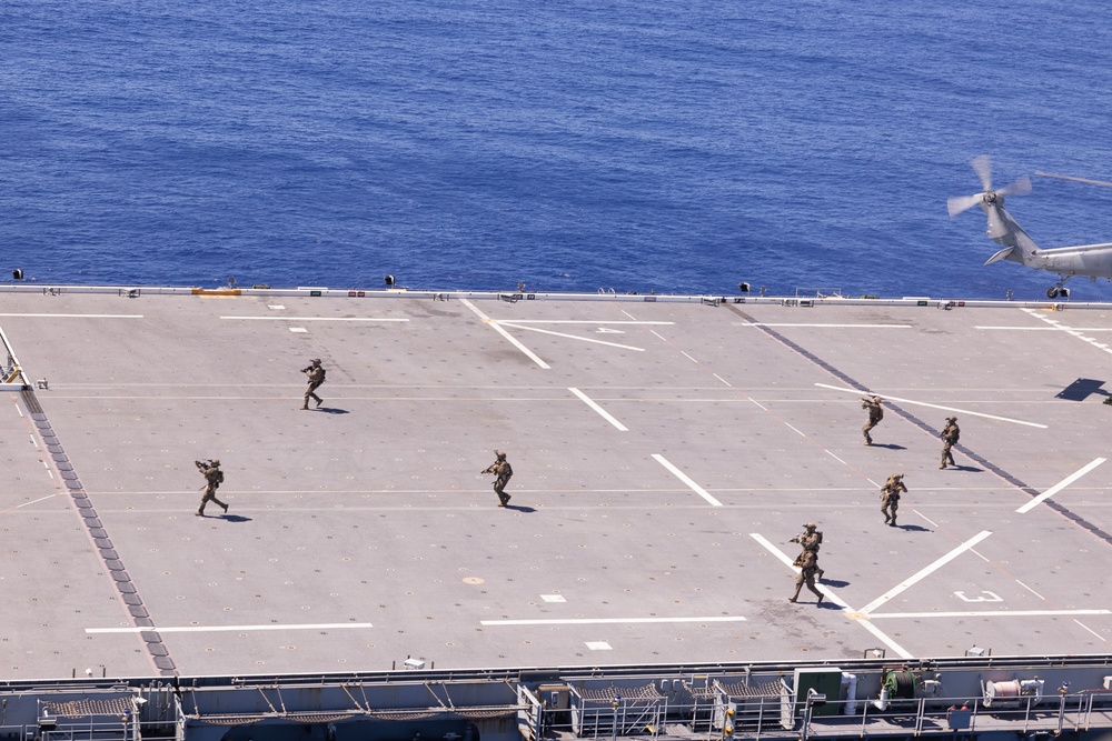 Scout Snipers provide coverage for VBSS exercise