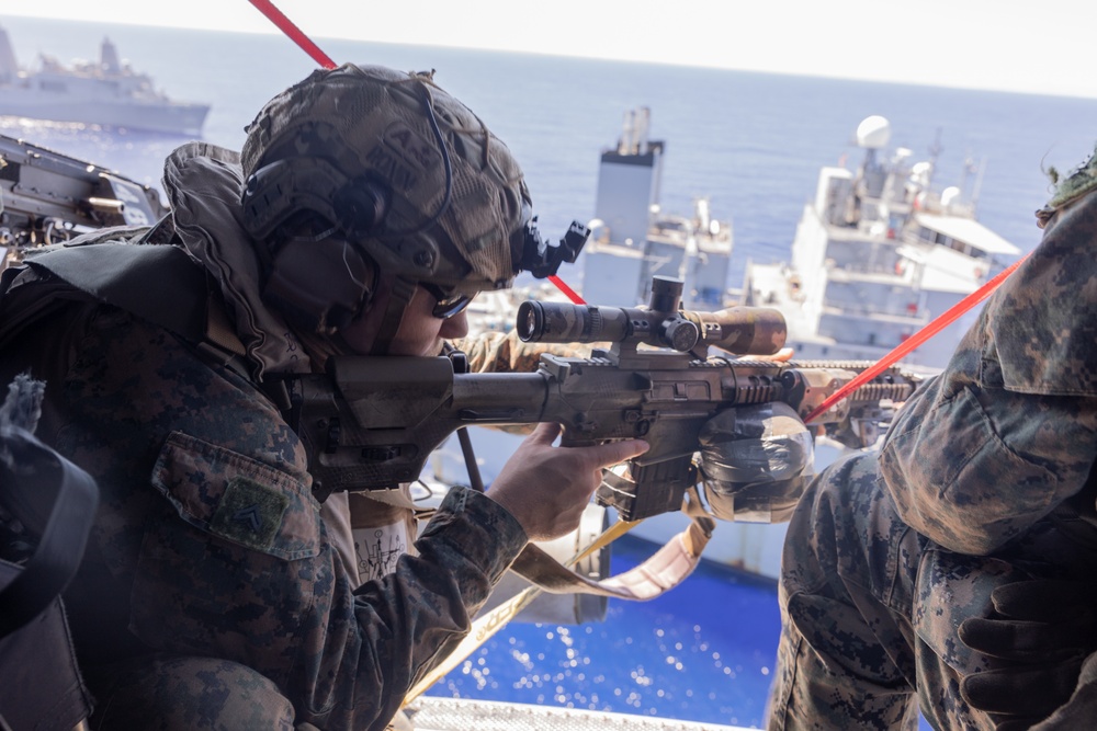 Scout Snipers provide coverage for VBSS exercise