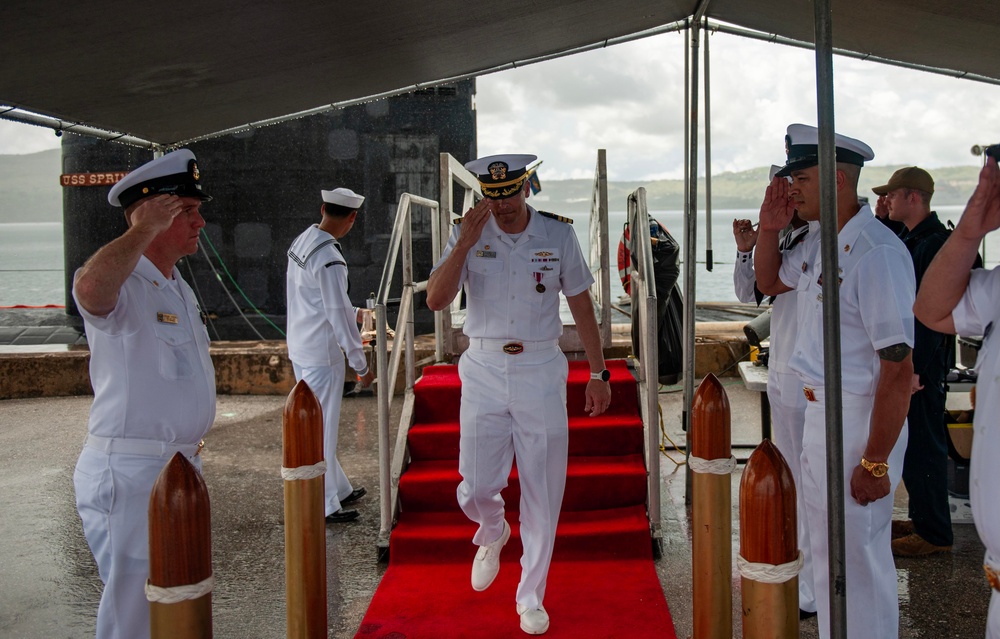 USS Springfield Holds Change of Command