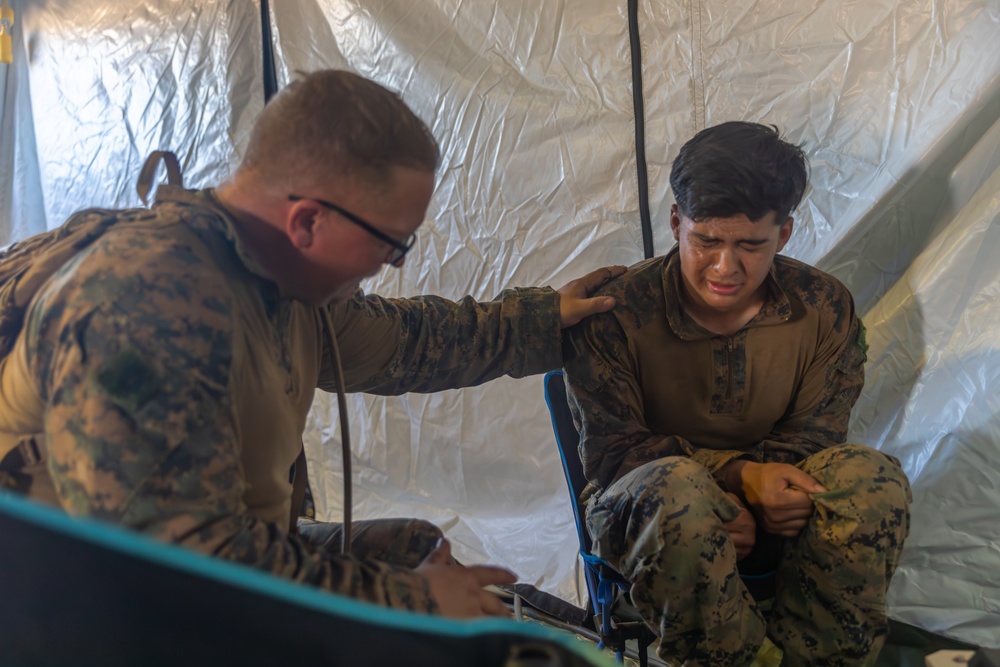 MRF-D 24.3: CLB-5 (Rein.) Sailors respond to simulated mass casualties during Exercise Predator’s Run 24