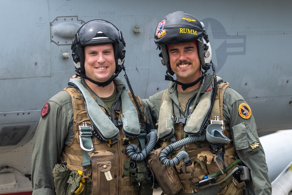 An Opportunity of a Lifetime | Marines with VMFA(AW)-224 Experience Flight in an F/A-18 Hornet During an Incentive Flight