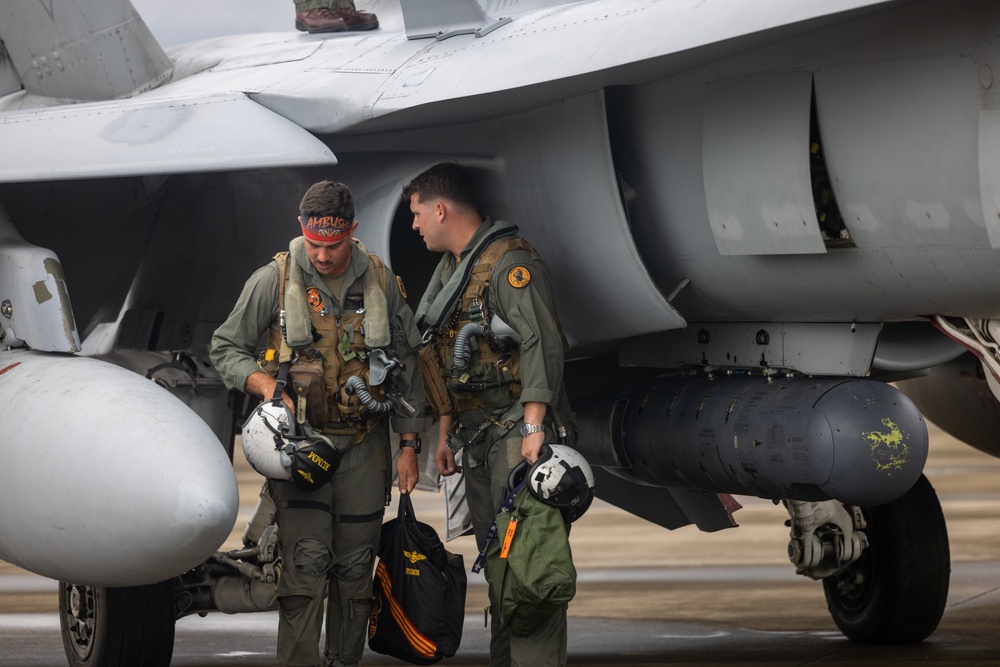 An Opportunity of a Lifetime | Marines with VMFA(AW)-224 Experience Flight in an F/A-18 Hornet During an Incentive Flight