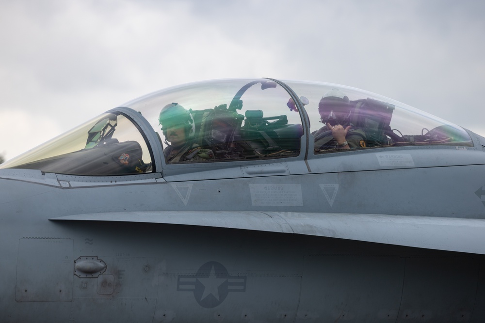 An Opportunity of a Lifetime | Marines with VMFA(AW)-224 Experience Flight in an F/A-18 Hornet During an Incentive Flight