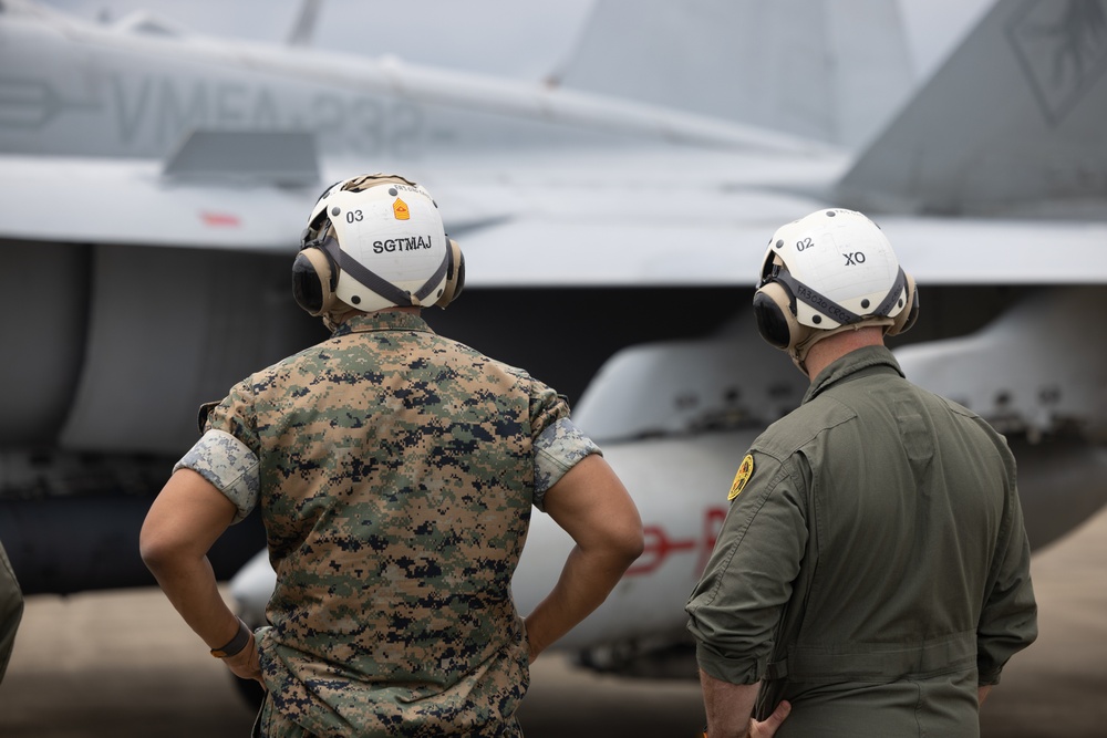 An Opportunity of a Lifetime | Marines with VMFA(AW)-224 Experience Flight in an F/A-18 Hornet During an Incentive Flight