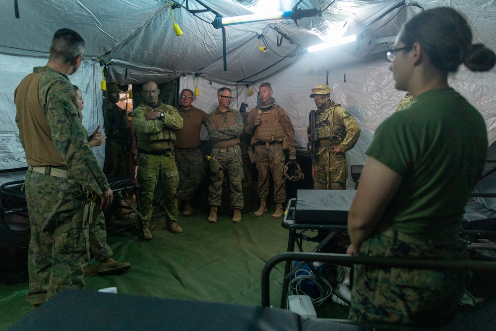 MRF-D 24.3: Australian Army Brigadier Doug Pashley tours role 2 field hospital during Exercise Predator’s Run 24