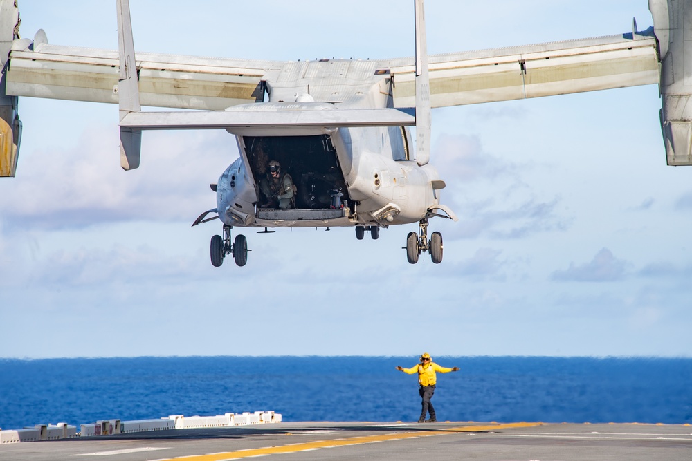 MV-22B Flight Operations Aboard USS America (LHA 6)
