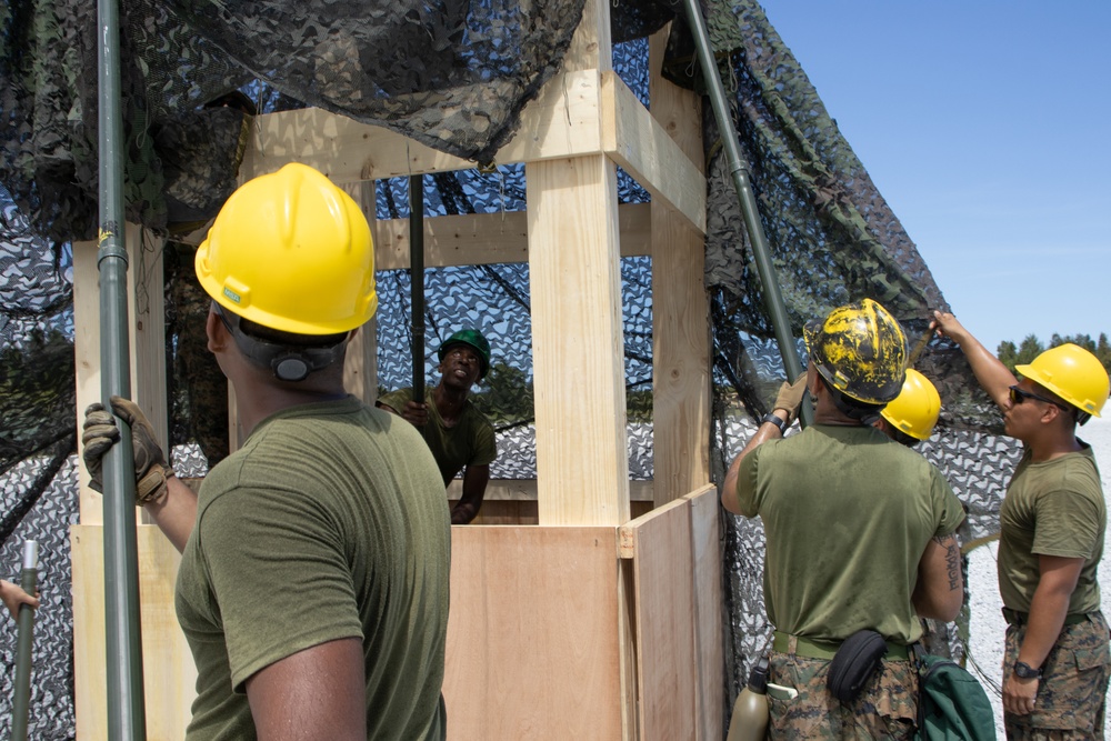 CLB-31 Sets Up Combat Support Service Area