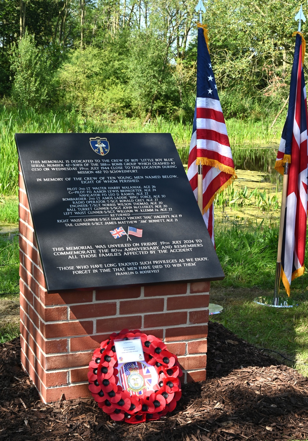 100th ARW honors WWII B-17 ‘Little Boy Blue’ on 80th anniversary of crash