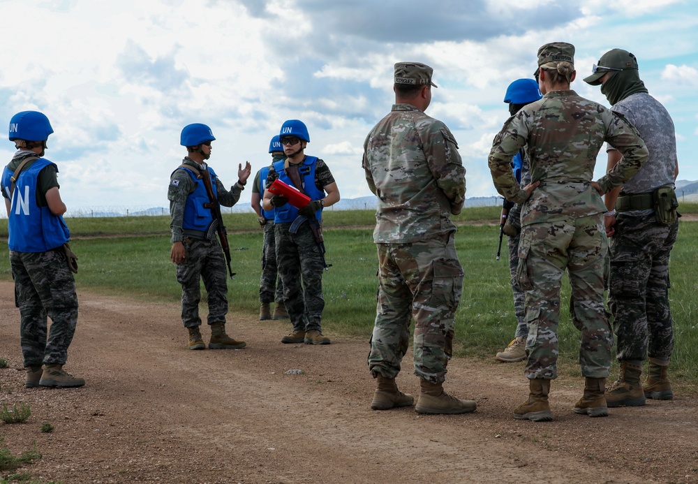 Republic of Korea soldiers on UXO lane during multilateral peacekeeping exercise Khaan Quest 24